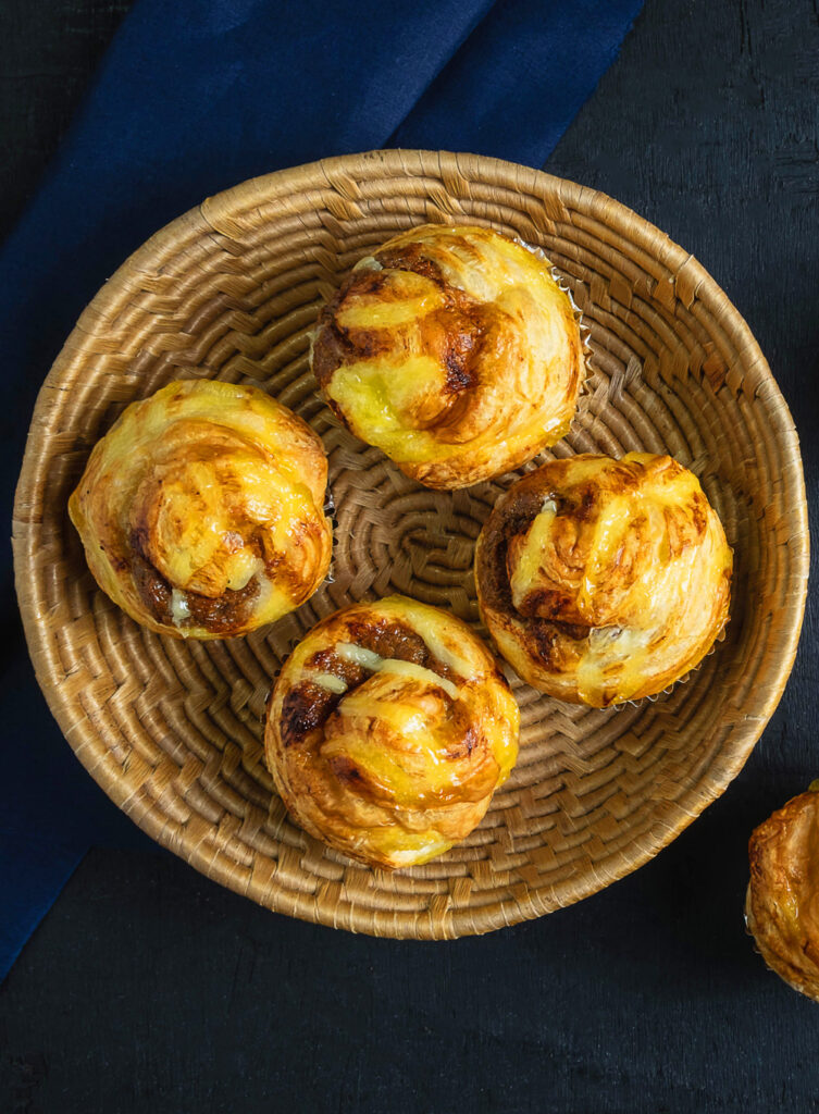 Serving Cocoa Swirl Custard Muffins