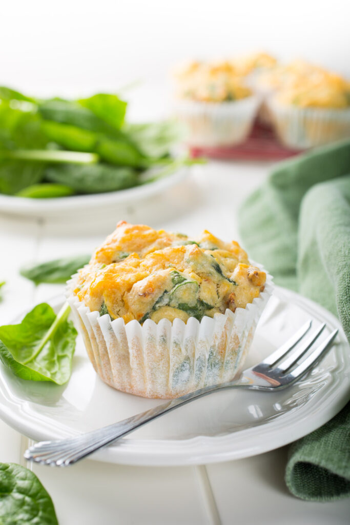 How to Serve Spinach & Cheddar Savory Muffins