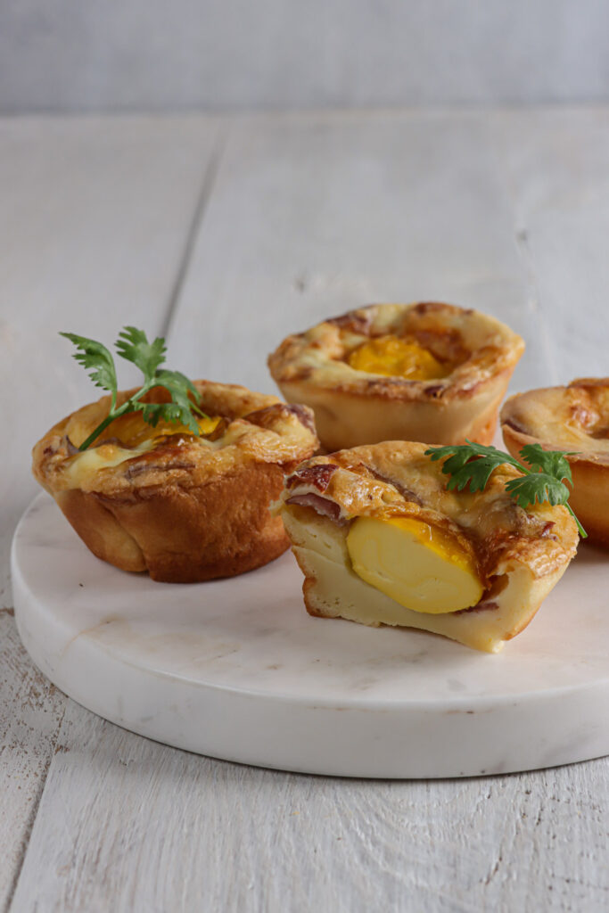 Serving Korean-Style Egg Bread