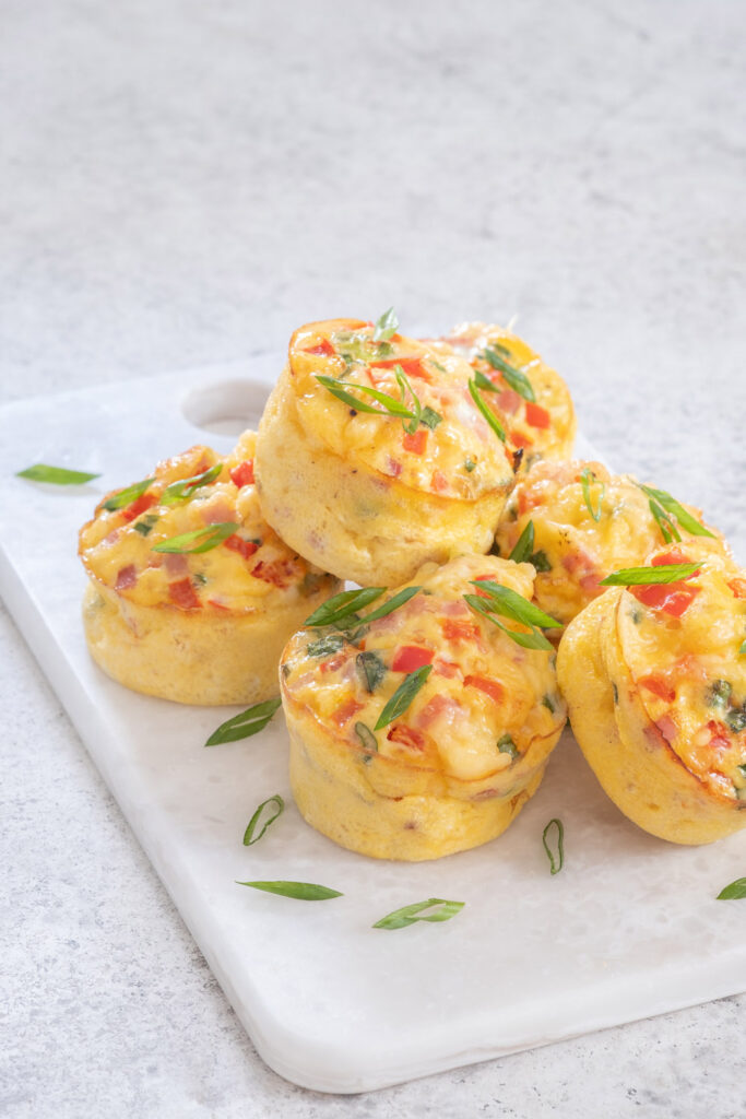 Serving Veggie & Cheese Egg Muffins