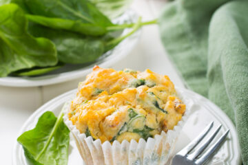 Spinach & Cheddar Savory Muffins