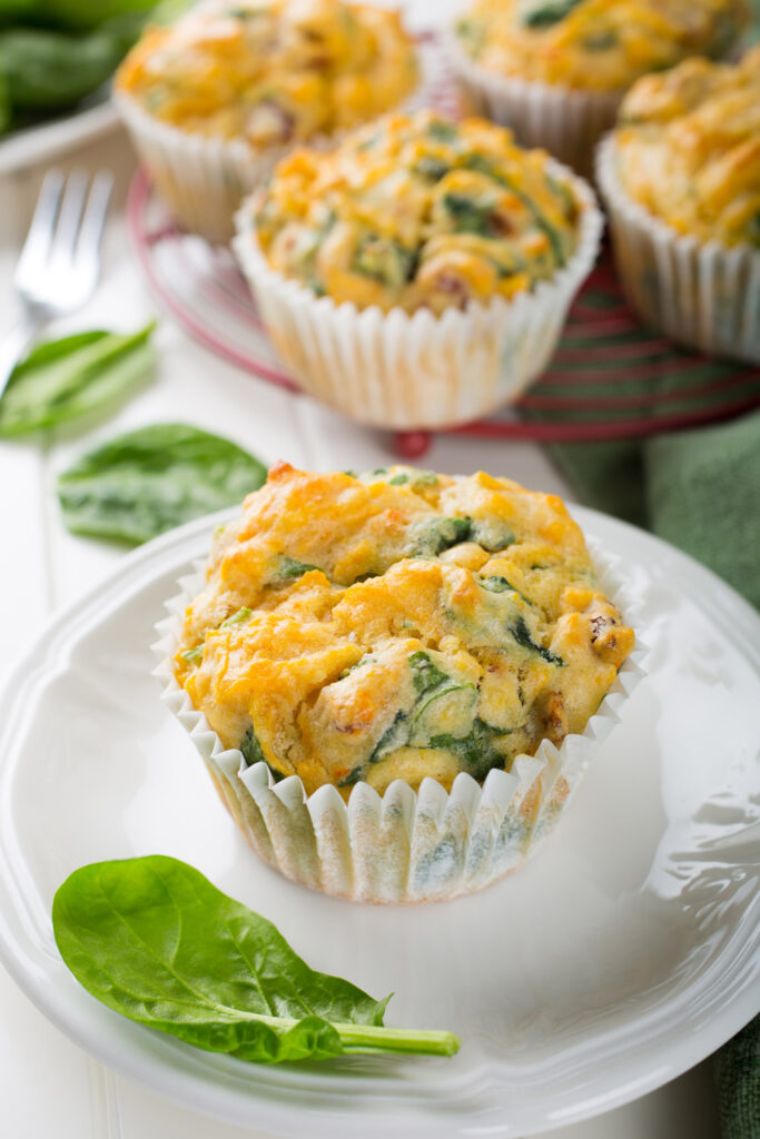 Spinach & Cheddar Savory Muffins Recipe