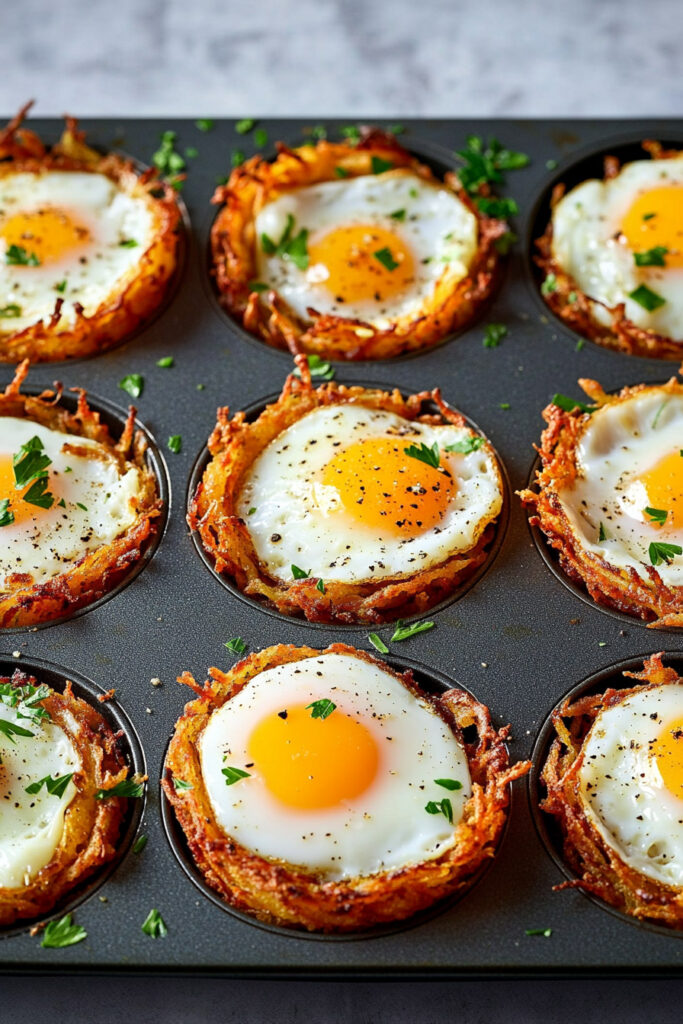 Storing Cheesy Hash Brown Cups with Baked Eggs