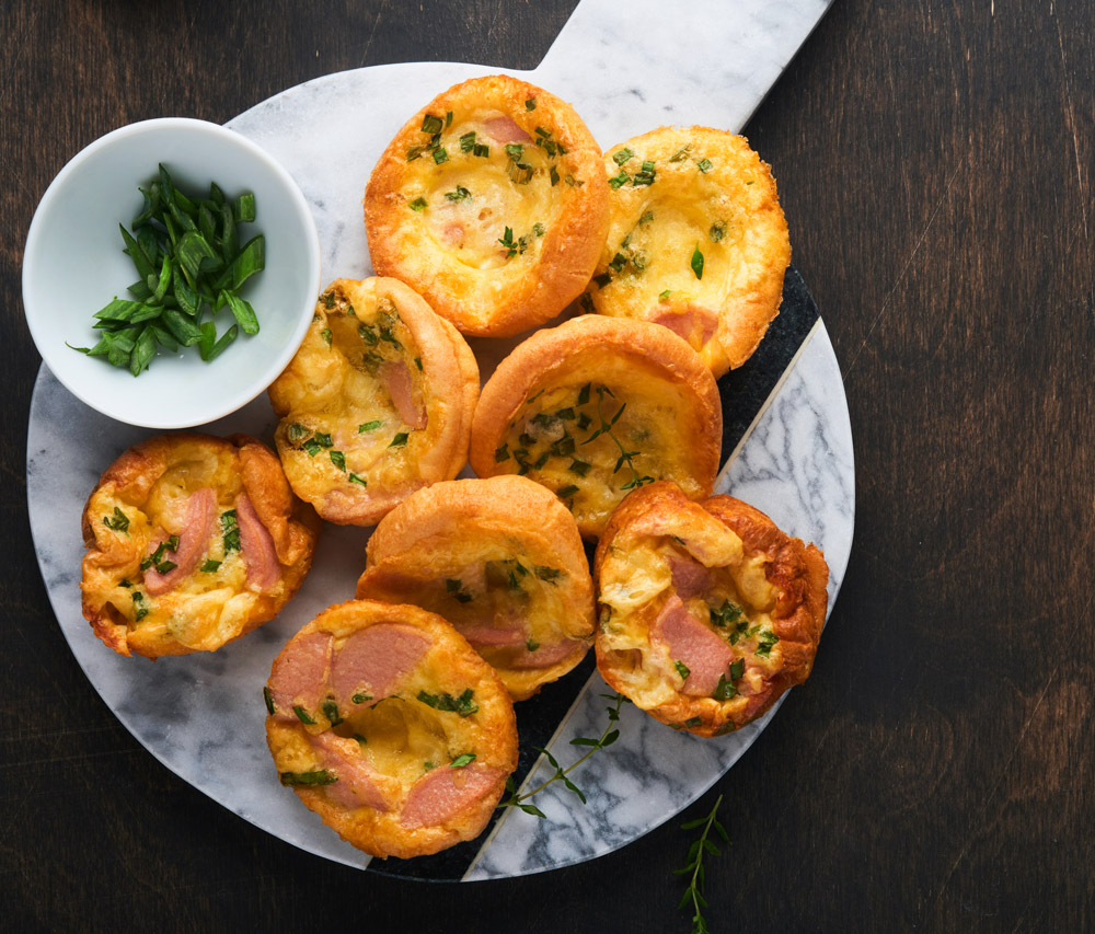 Storing Savory Egg Muffins with Cheese and Green Onions