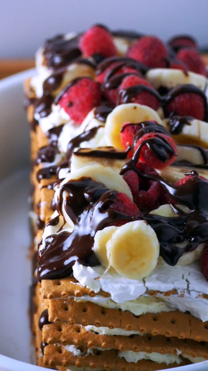 Banana Split Icebox Cake 1