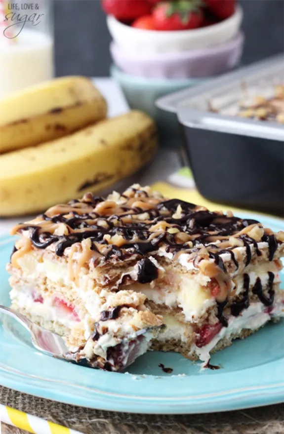 Banana Split Icebox Cake 2