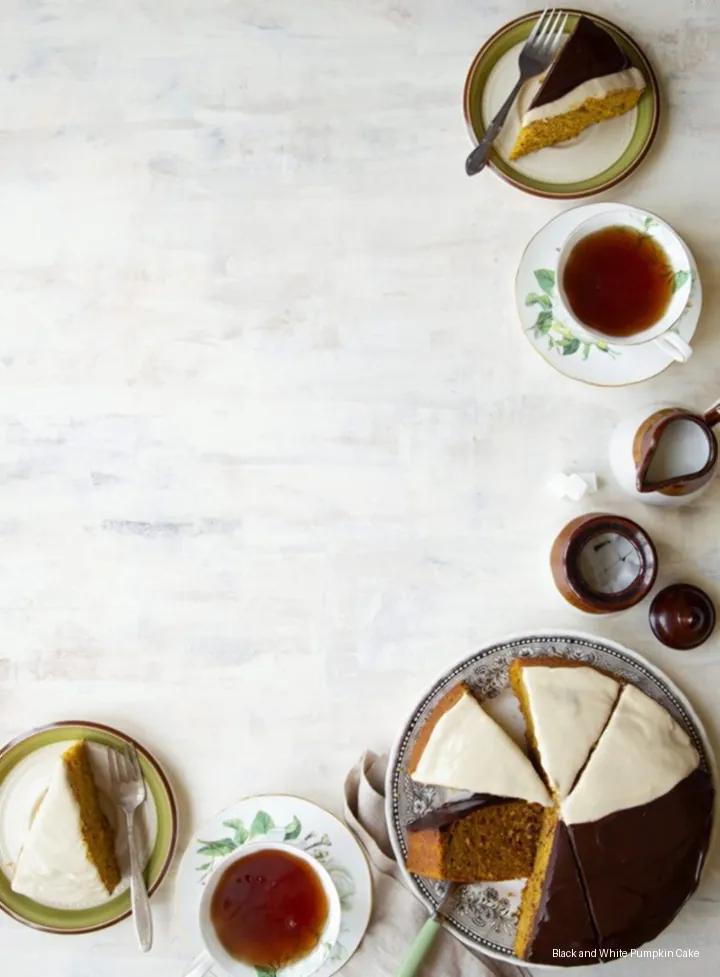 Black and White Pumpkin Cake