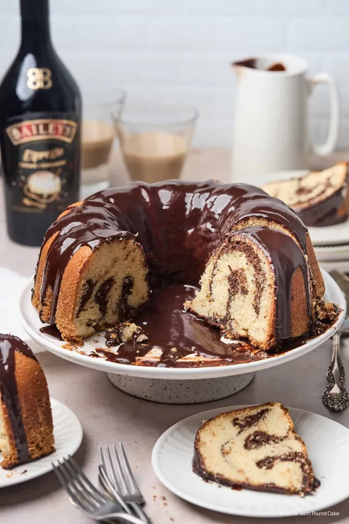 Brownie Swirl Pound Cake