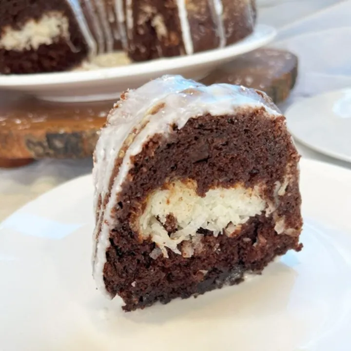 Chocolate Bundt Cake with Coconut Filling