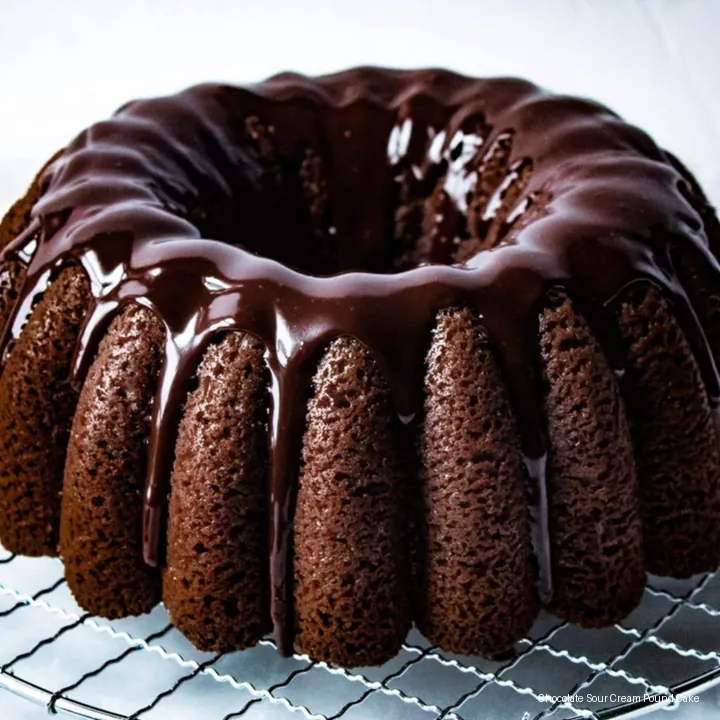 Chocolate Sour Cream Pound Cake