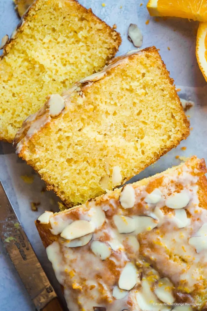 Citrusy Almond Orange Pound Cake