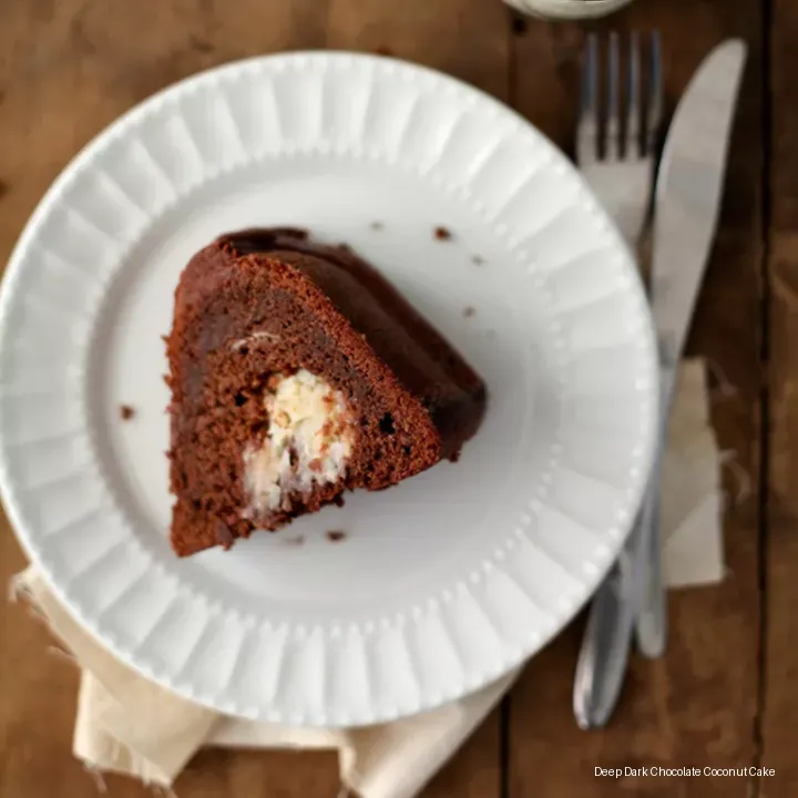 Deep Dark Chocolate Coconut Cake