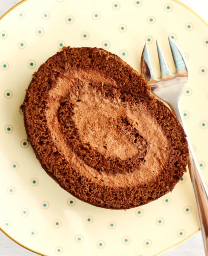 Double Chocolate Swiss Roll Cake