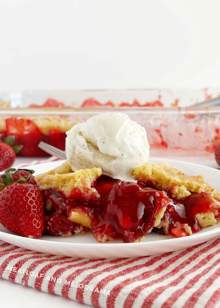 Fresh Strawberry Dump Cake