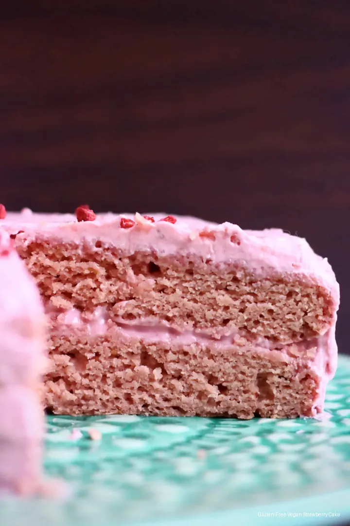 Gluten-Free Vegan Strawberry Cake