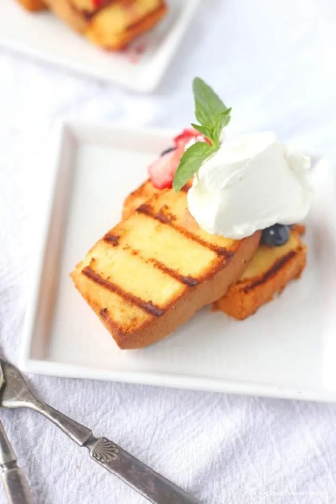 Grilled Pound Cake with Berries