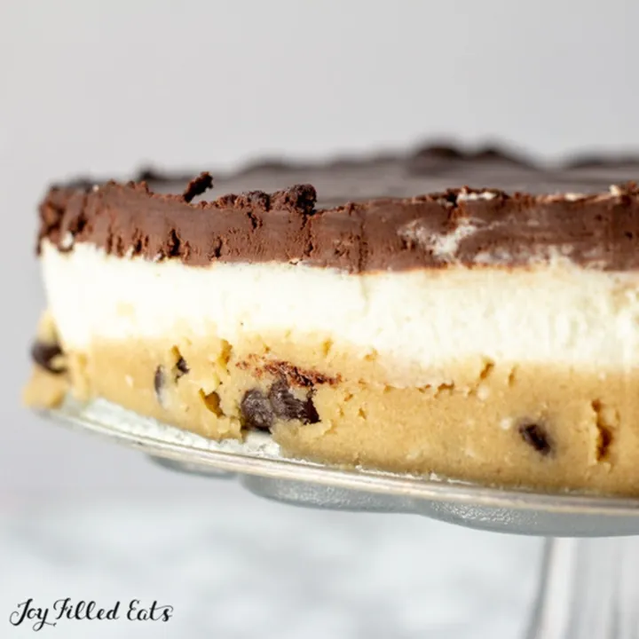 No-Bake Cookie Dough Cheesecake (Joy Filled Eats)