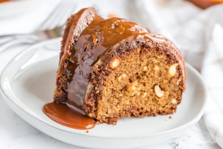 Salted Caramel Apple Bundt Cake