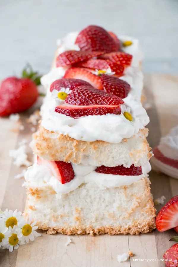 Strawberry Angel Food Cake