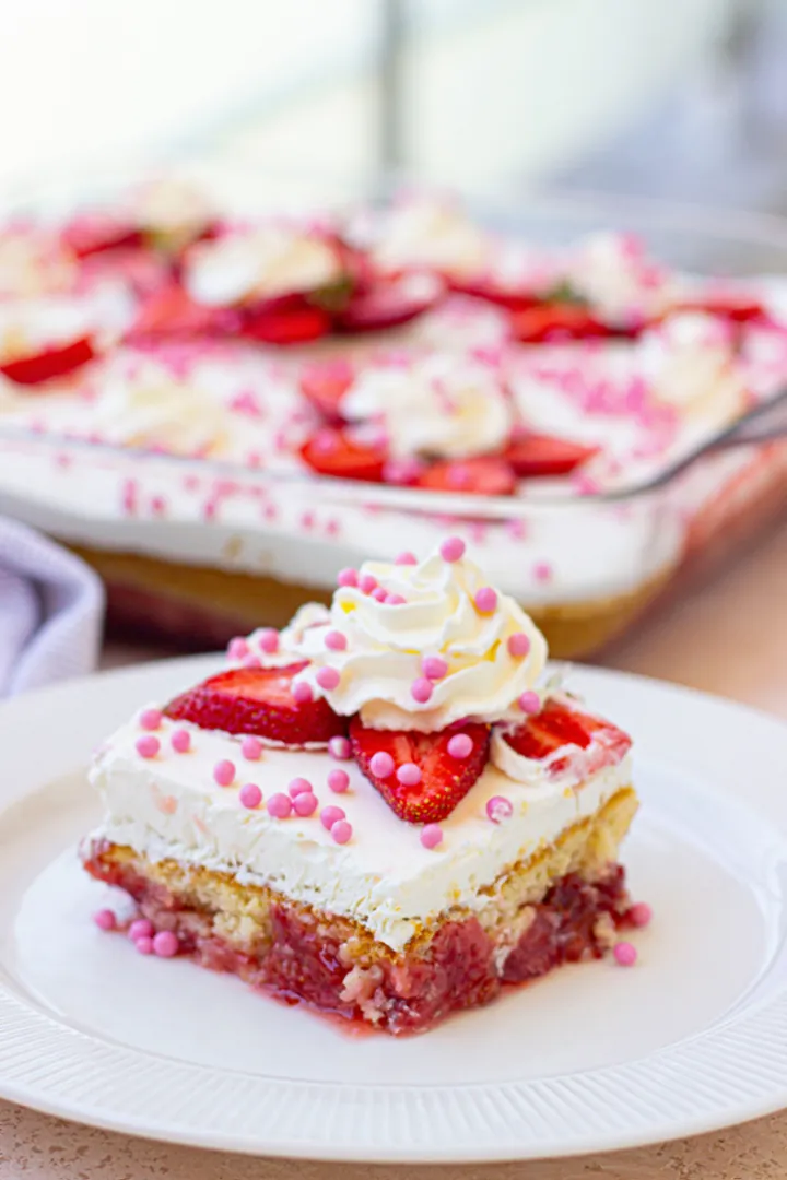 Strawberry Dump Cake with Cake Mix