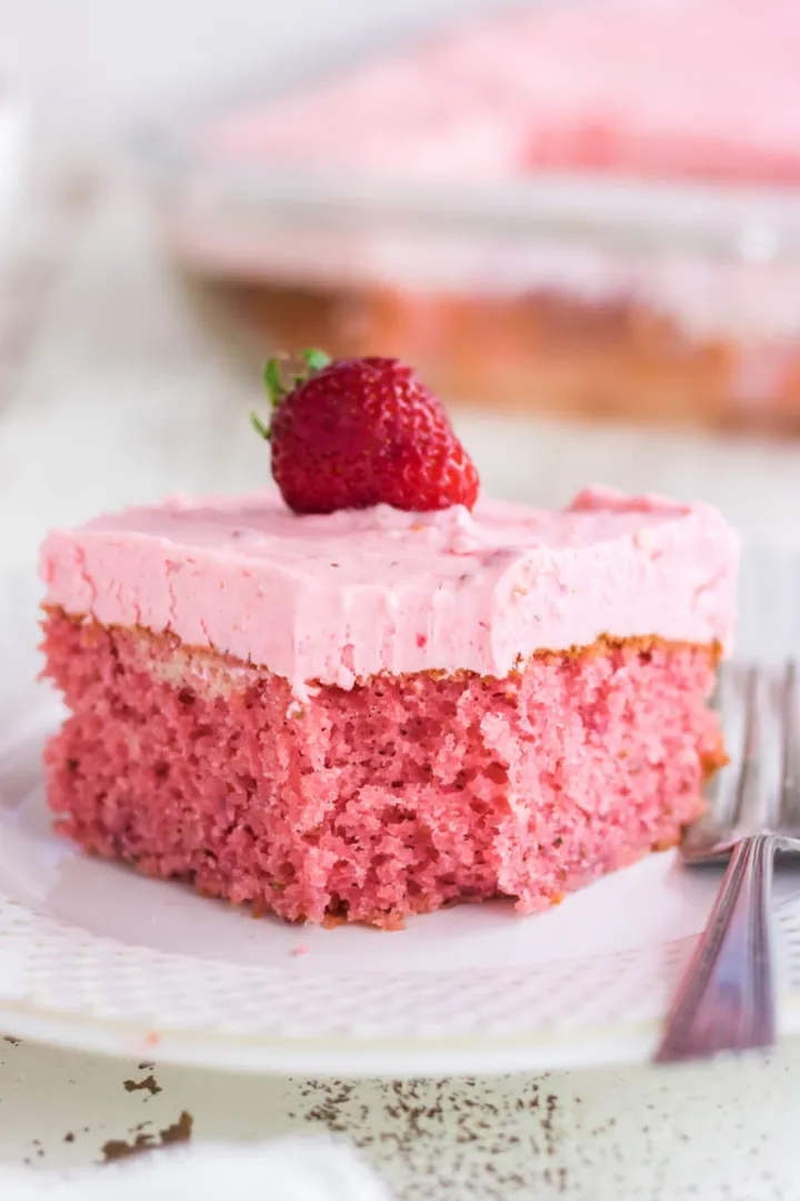 Strawberry Sheet Cake with Strawberry Frosting