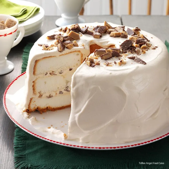 Toffee Angel Food Cake