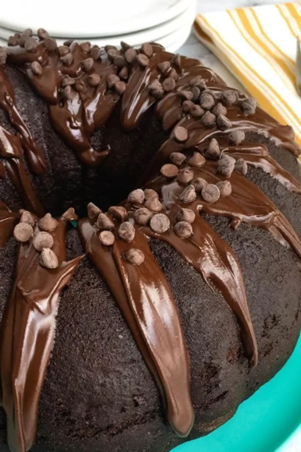 Triple Chocolate Bundt Cake from a Mix