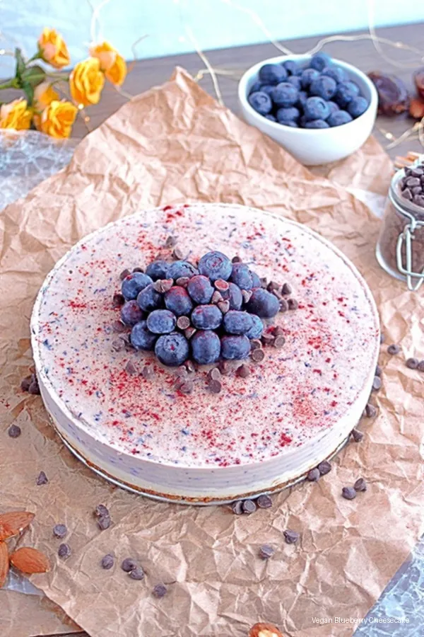 Vegan Blueberry Cheesecake