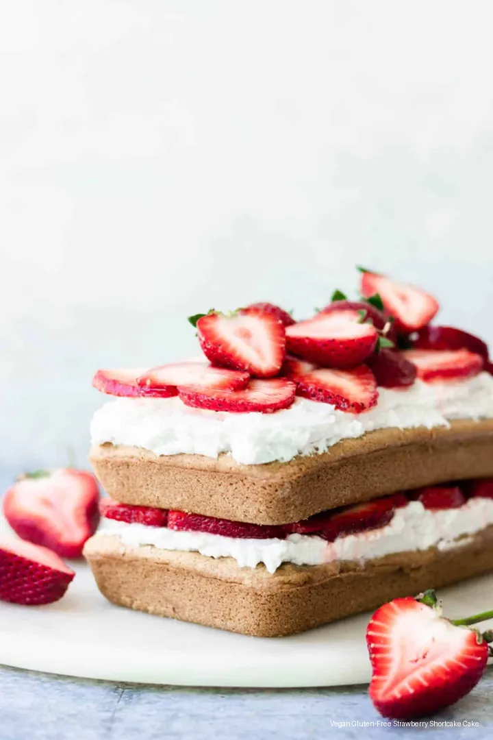 Vegan Gluten-Free Strawberry Shortcake Cake