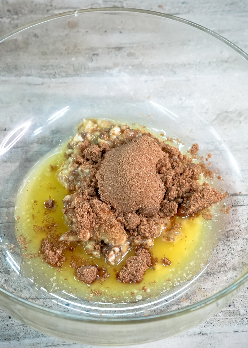 Adding brown sugar to banana muffin wet ingredients