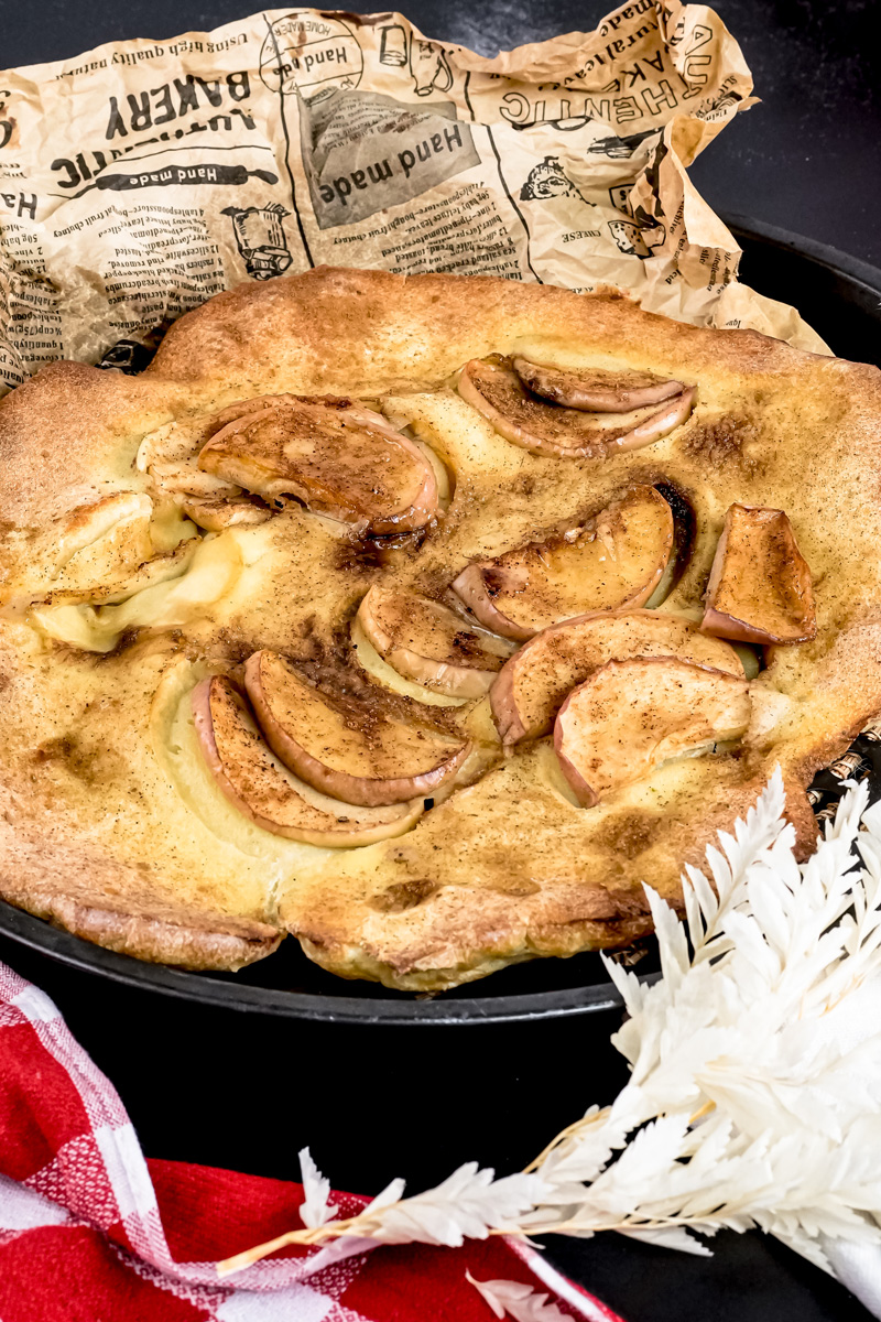 Perfect German Apple Pancake ready to serve