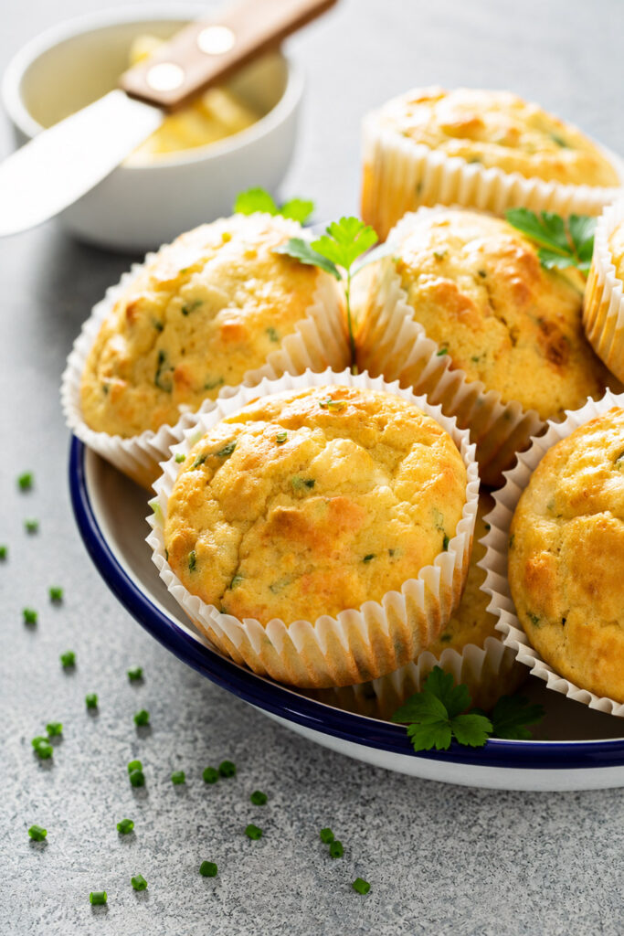 Baking Feta ‘and’ Chive Muffins