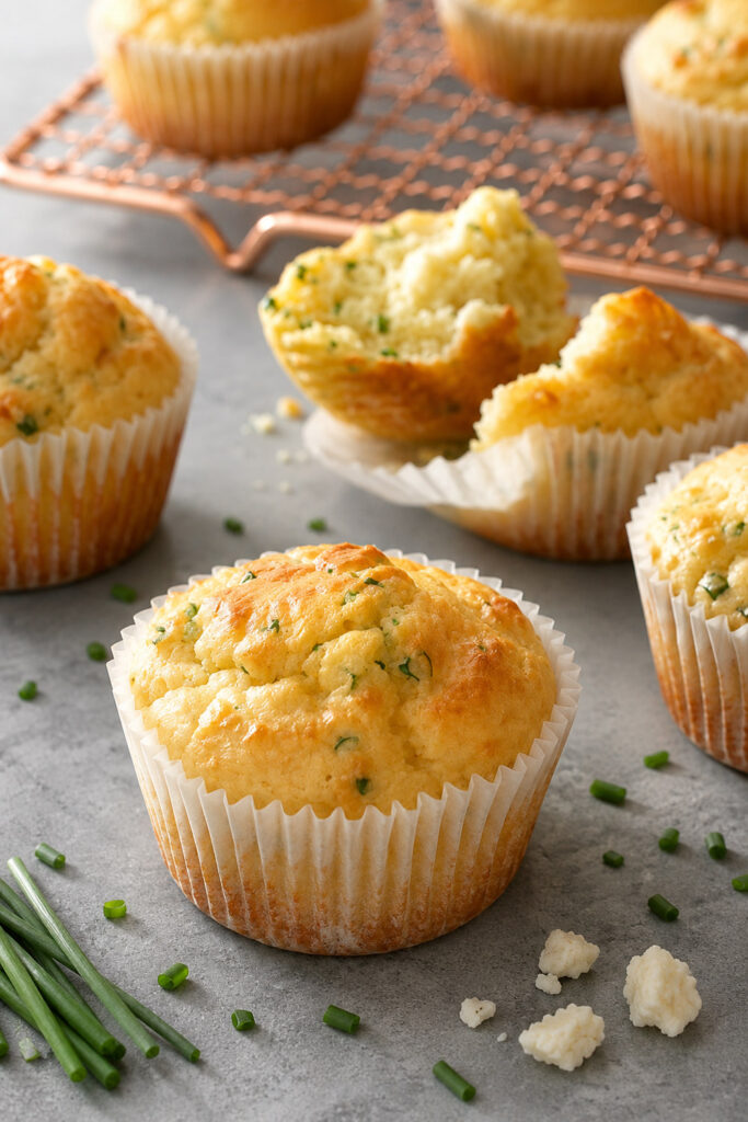 Feta ‘and’ Chive Muffins