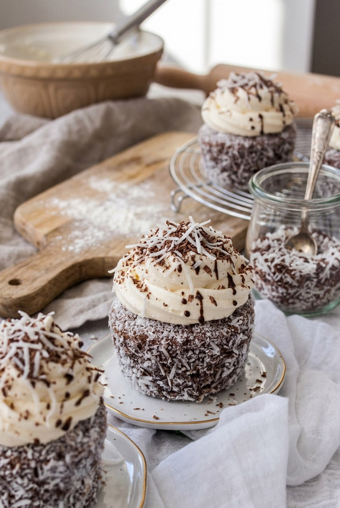 Lamington Cupcakes filling