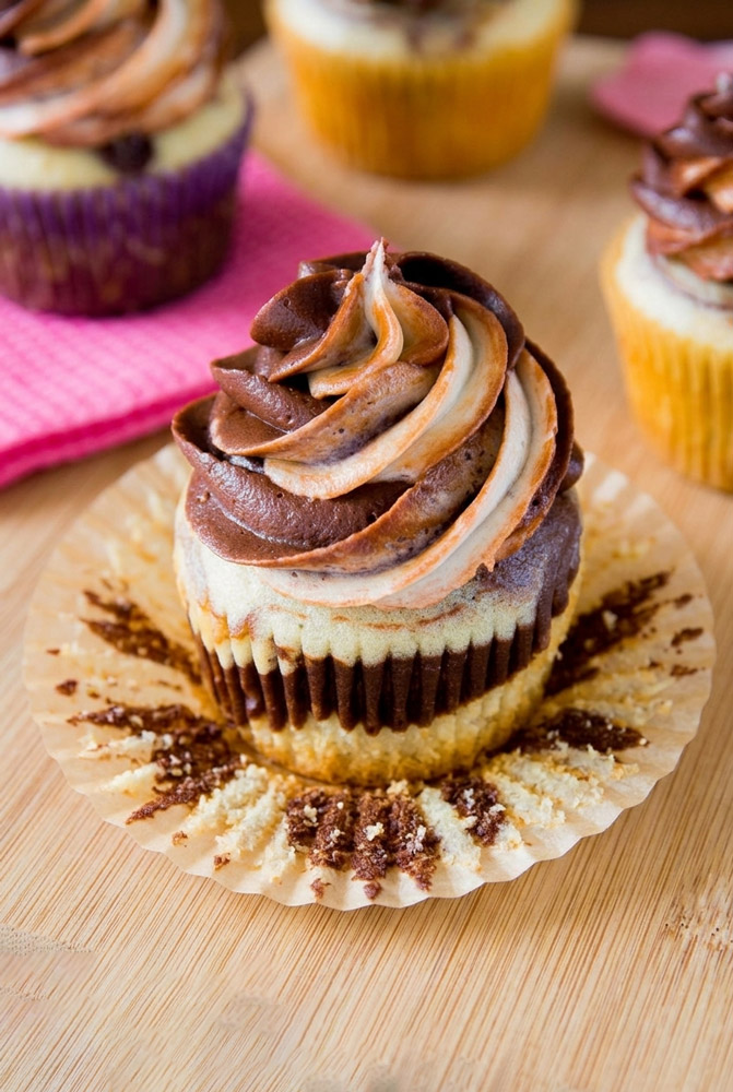 Marble Swirled Cupcakes