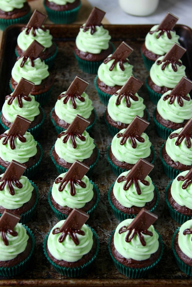 Customization Andes Mint Cupcakes