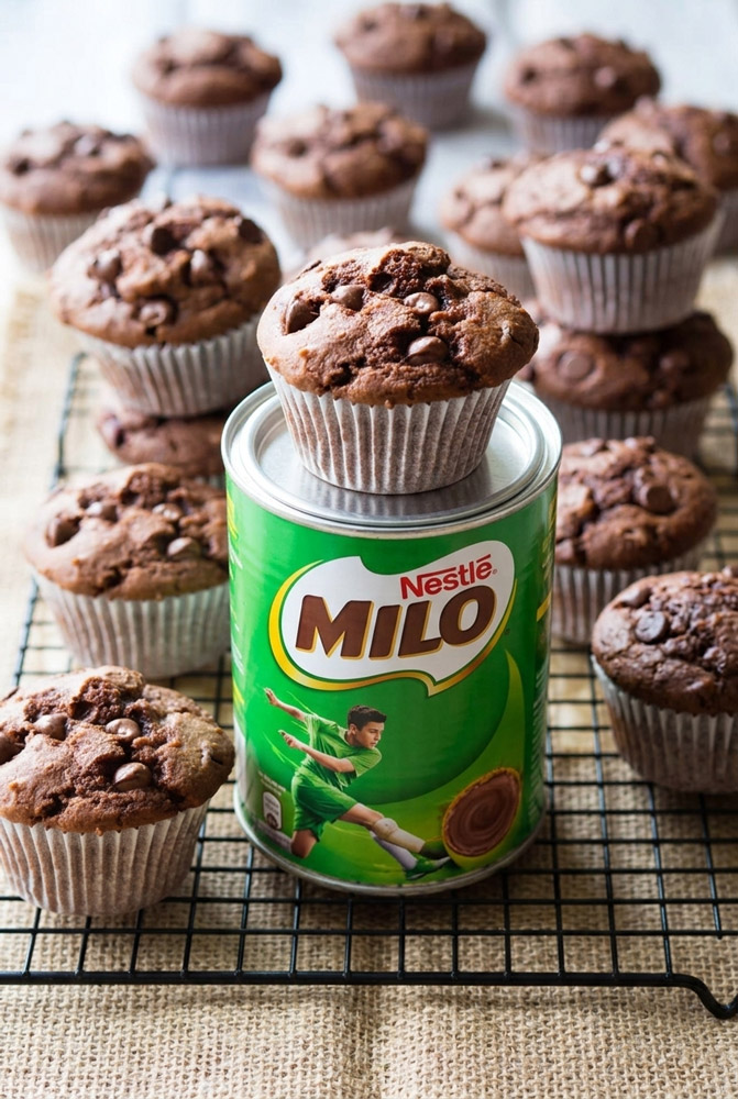 Double Chocolate Milo Muffins recipe