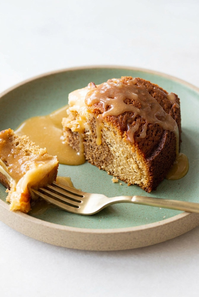 Pear Ginger Cake with Salted Caramel