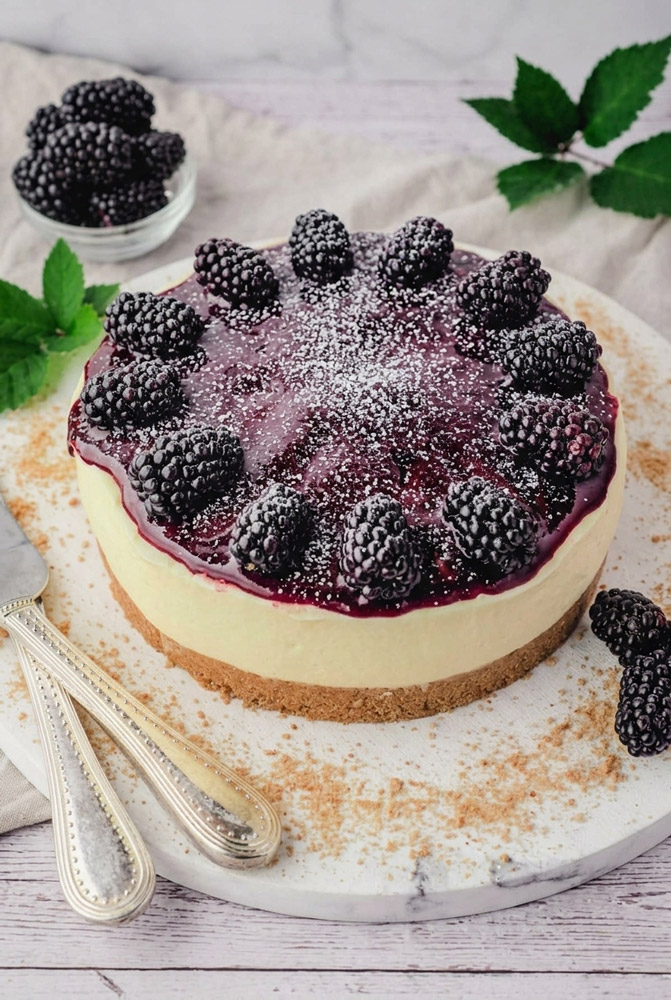 Prepare Blackberry Cheesecake