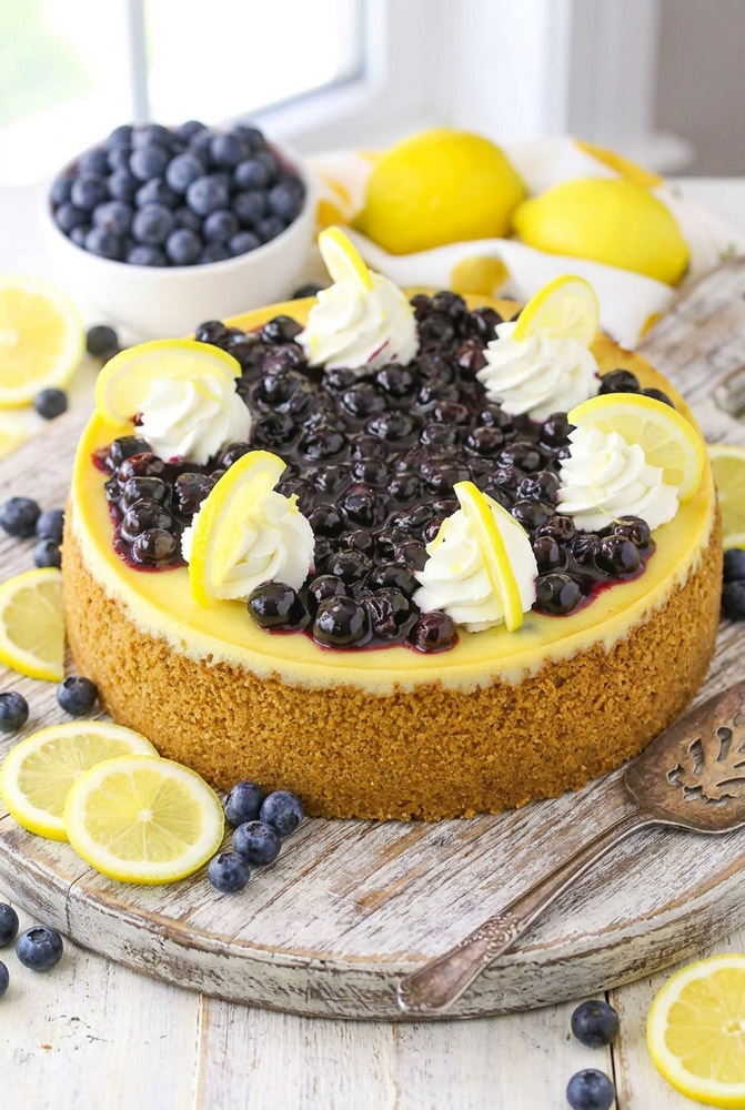 Prepare Lemon Blueberry Cheesecake