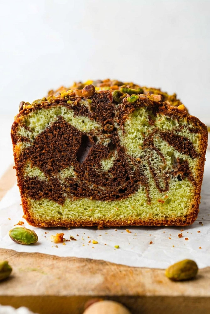 Serving Chocolate Pistachio Loaf