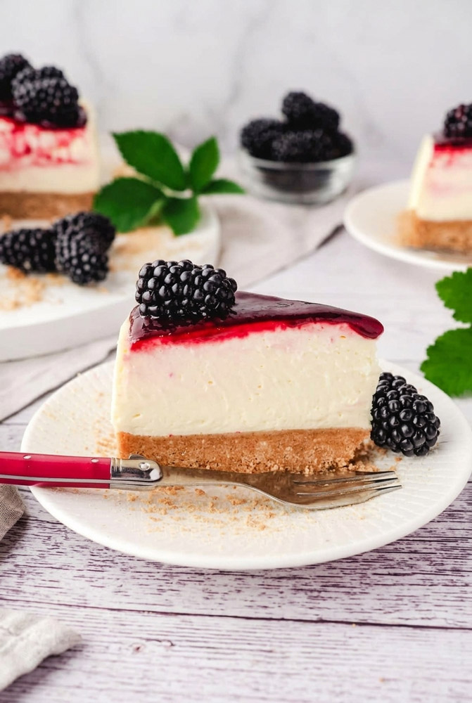 Serve No-Bake Blackberry Cheesecake