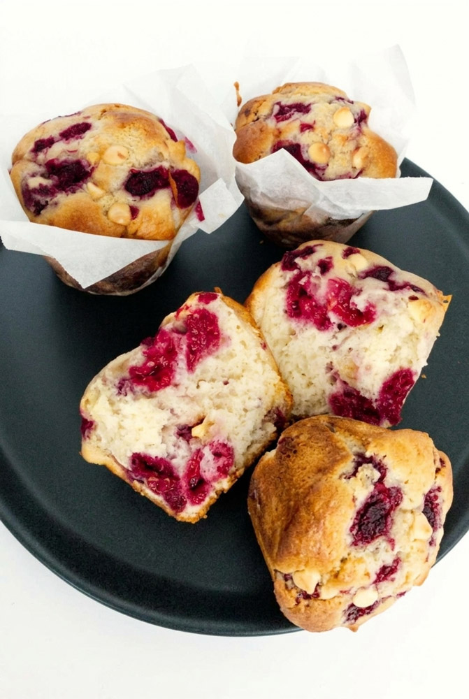 White Chocolate & Raspberry Muffins