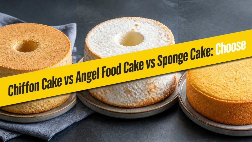 chiffon cake vs angel food cake vs sponge cake