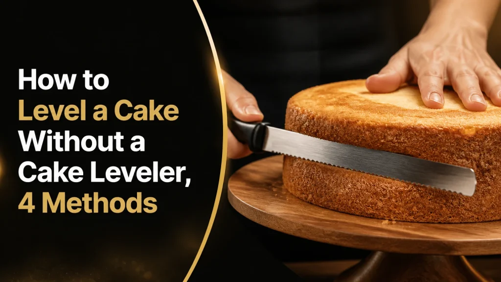 how to level a cake without a cake leveler