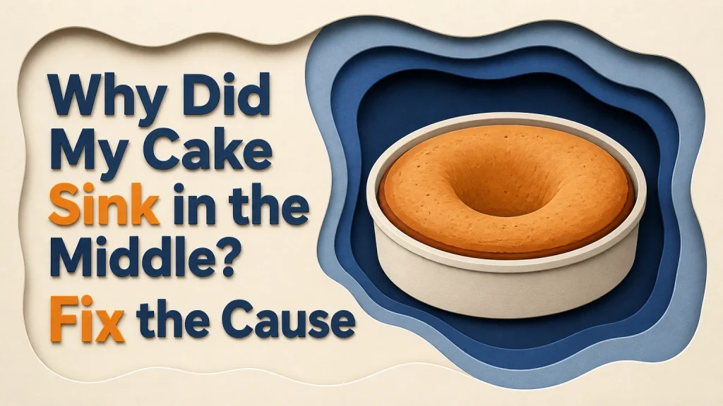 why did my cake sink in the middle