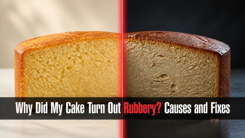 why did my cake turn out rubbery