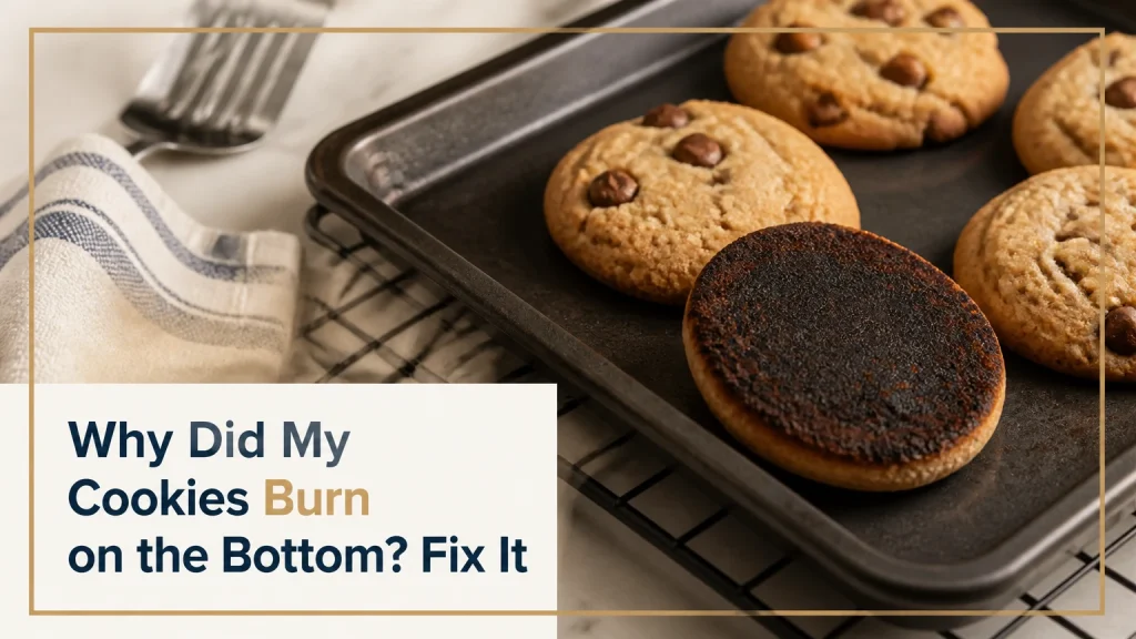 why did my cookies burn on the bottom