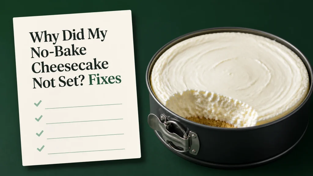why did my no bake cheesecake not set