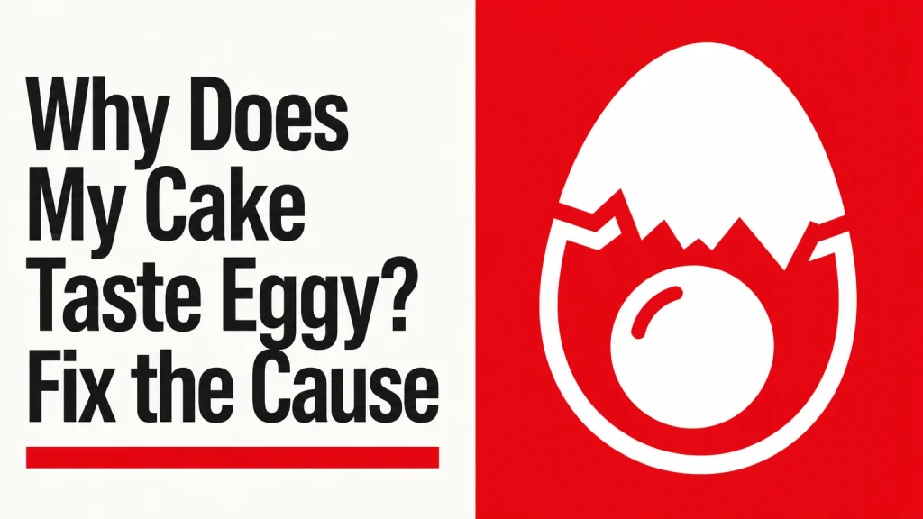 why does my cake taste eggy